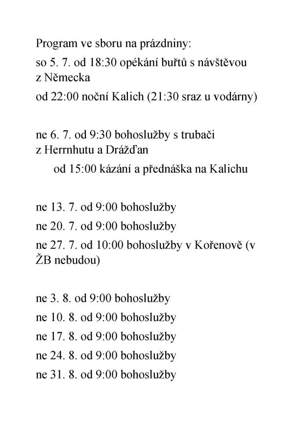 Program ve sboru